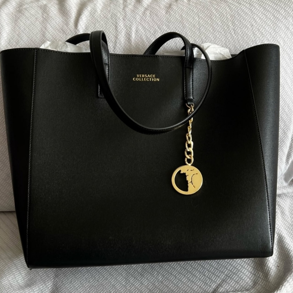 Versace Collection Black Tote Bag